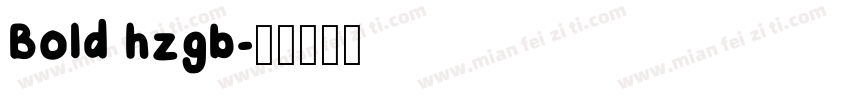 Bold hzgb字体转换